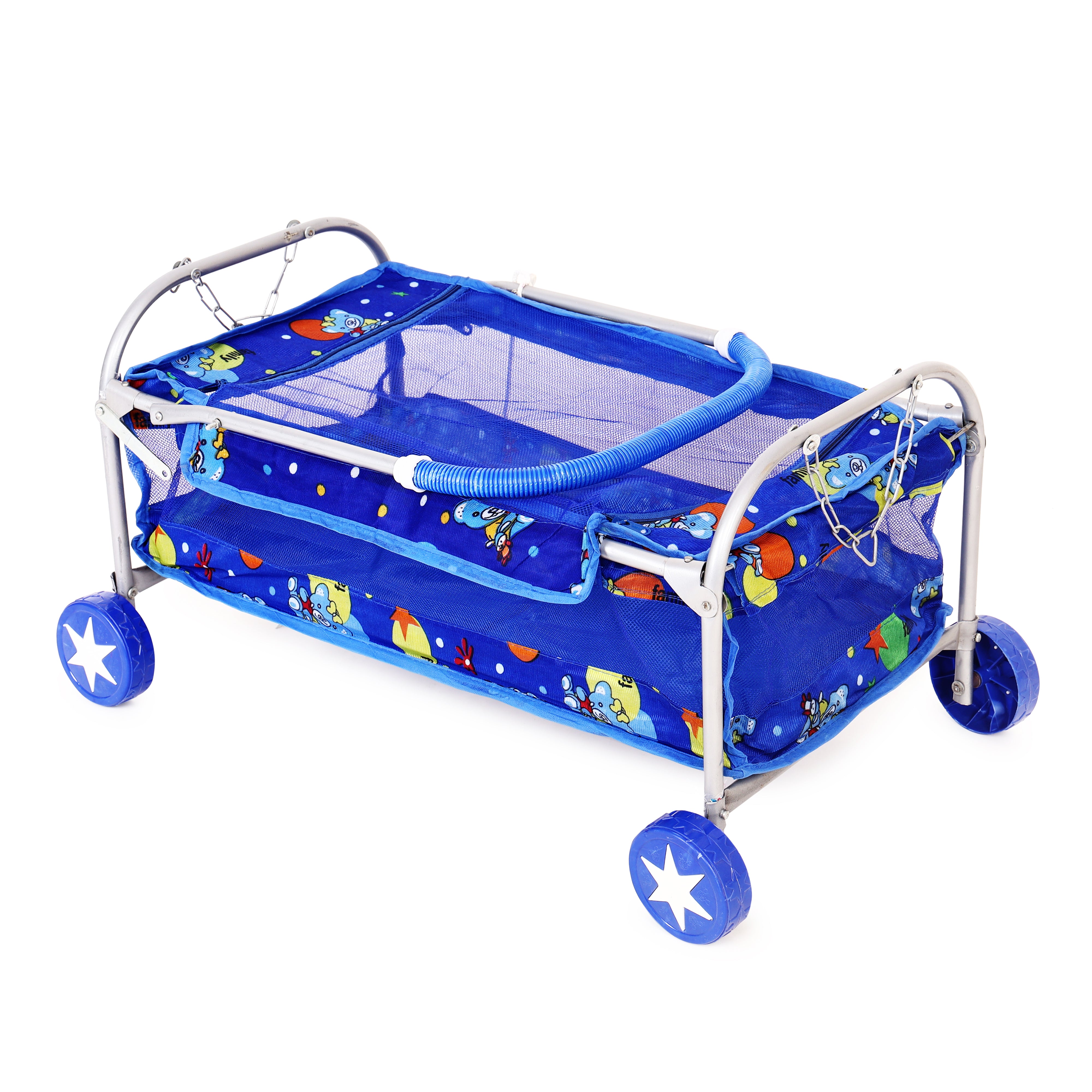 Premium Baby Cradle with Swing, Mosquito Net and Wheels