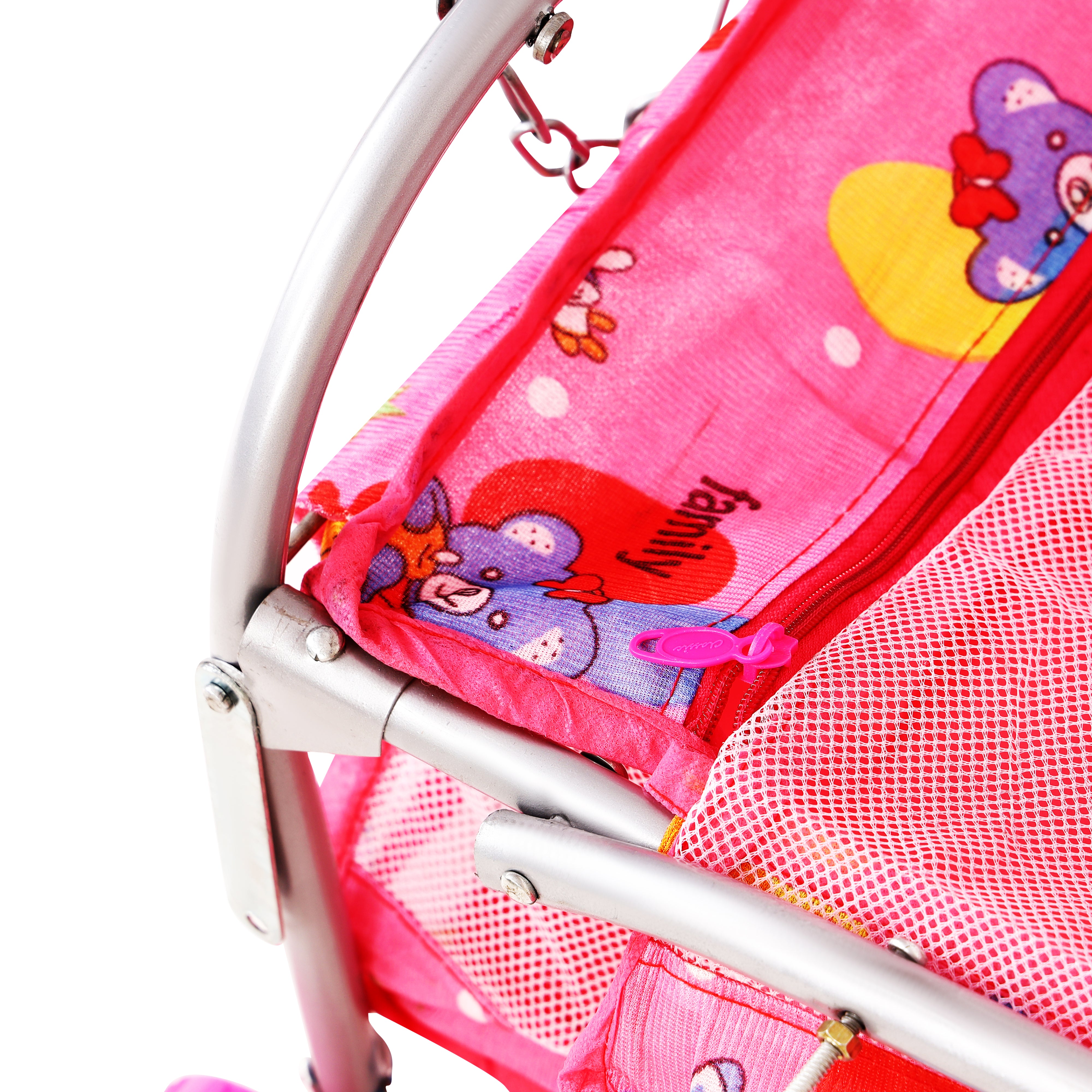 Premium Baby Cradle with Swing, Mosquito Net and Wheels