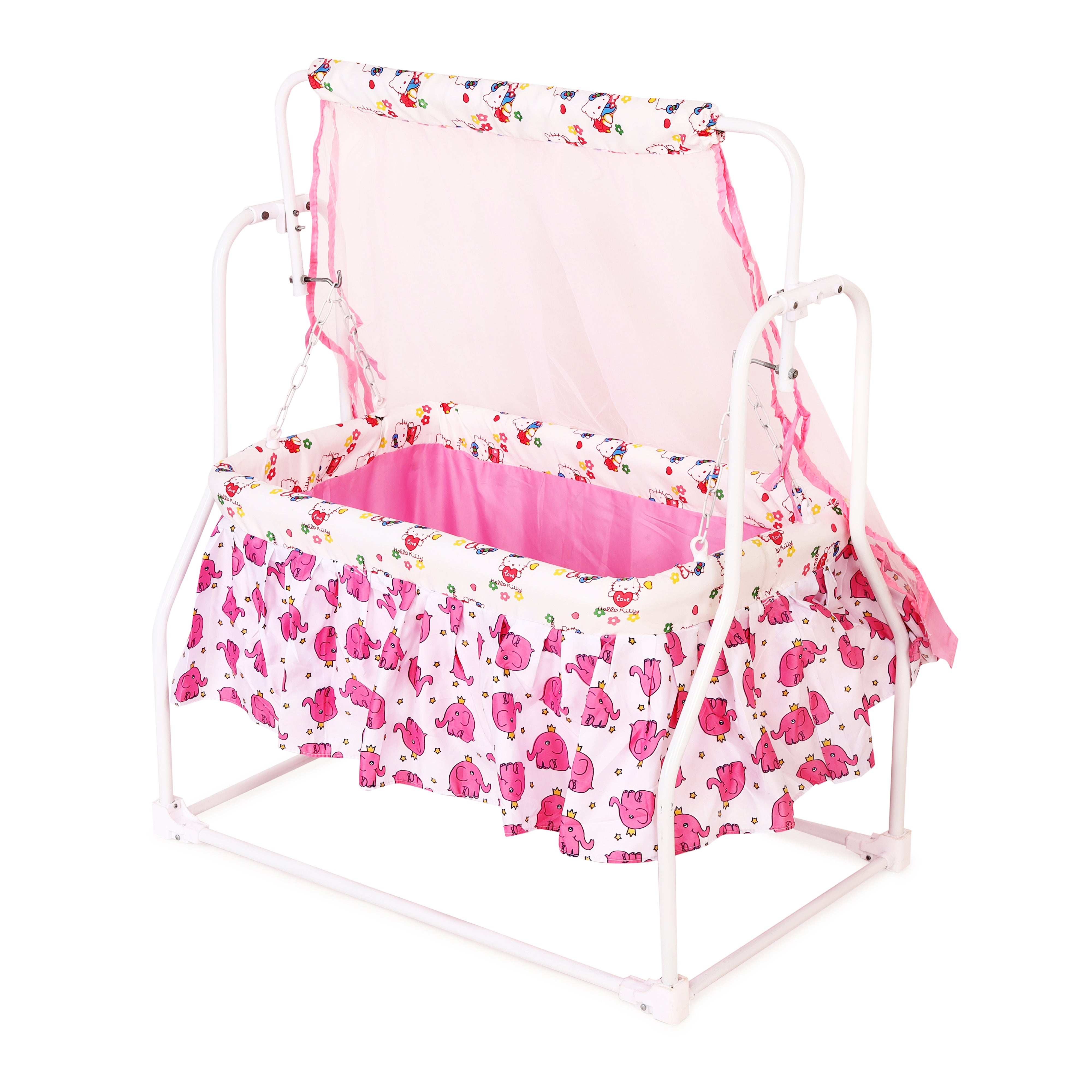 Premium New Born Baby Cradle with Swing & Mosquito Net