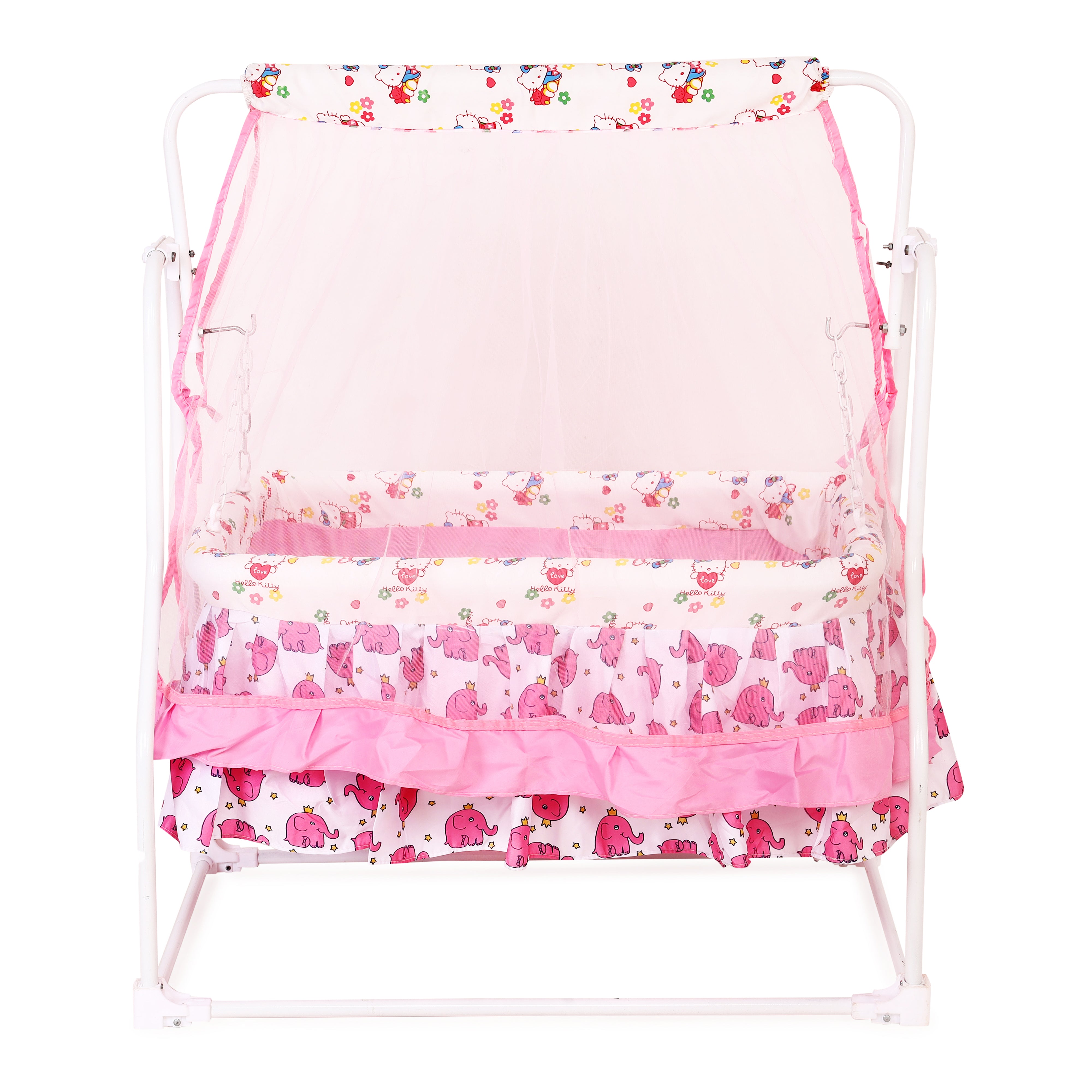 Premium New Born Baby Cradle with Swing & Mosquito Net