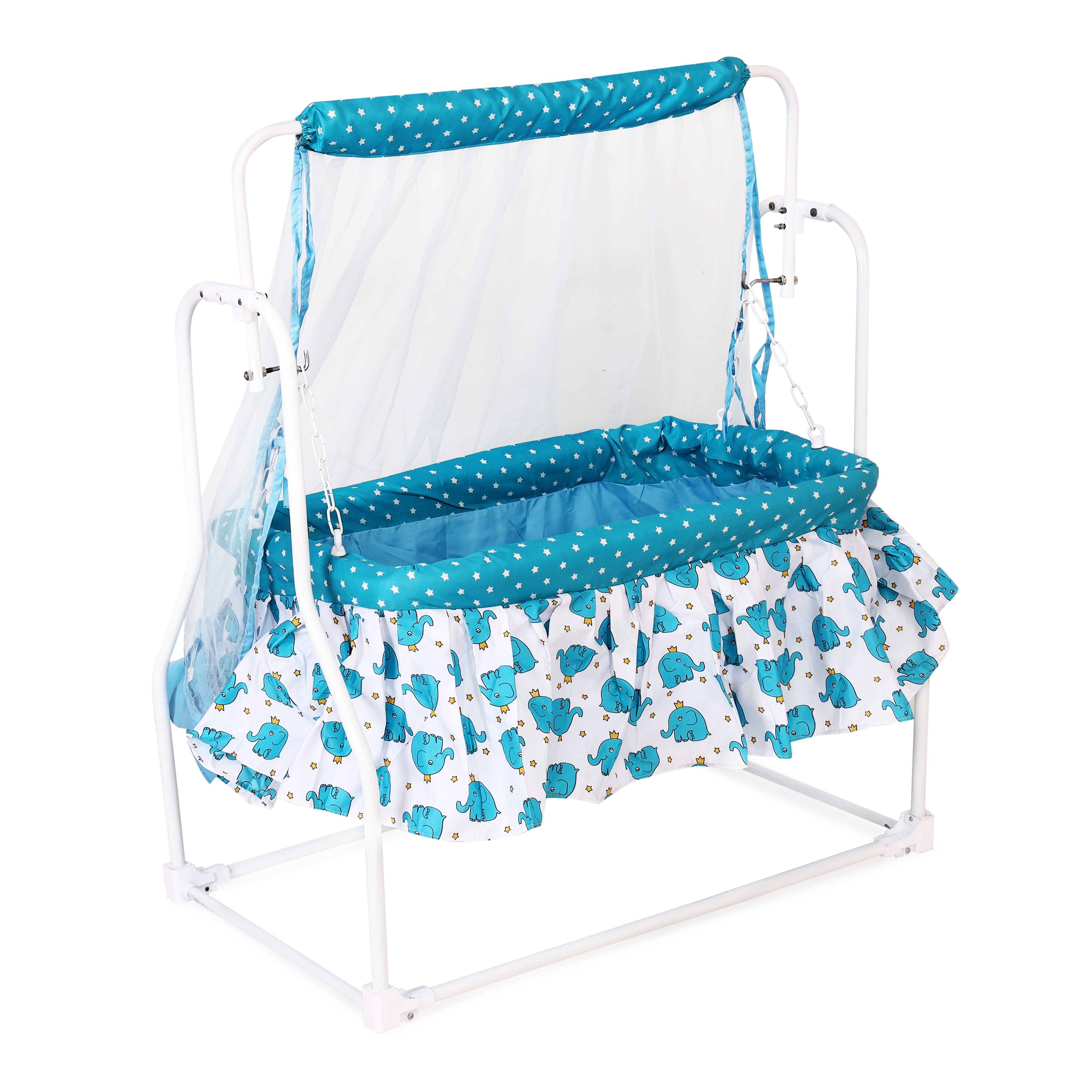 Premium New Born Baby Cradle with Swing & Mosquito Net