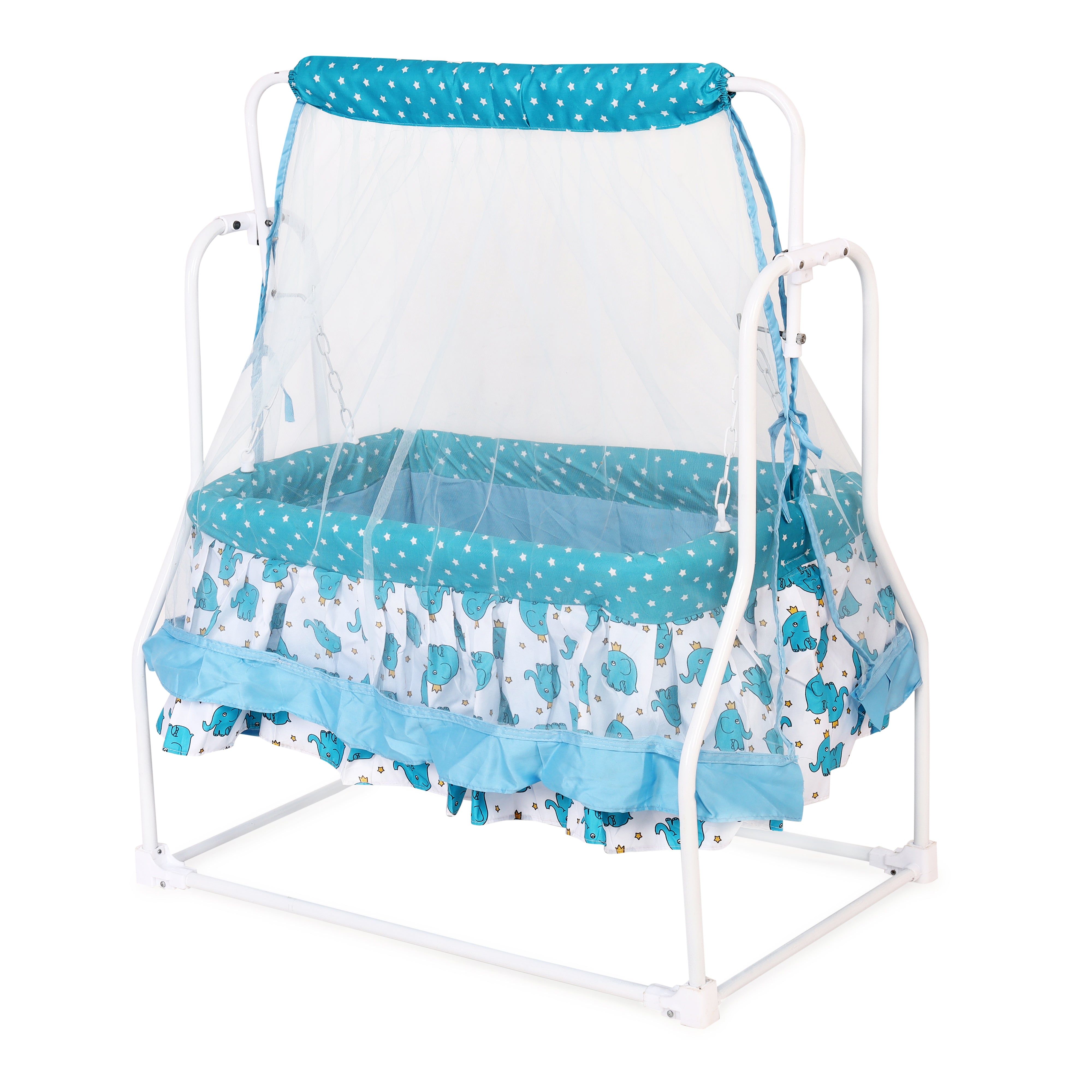 Premium New Born Baby Cradle with Swing & Mosquito Net
